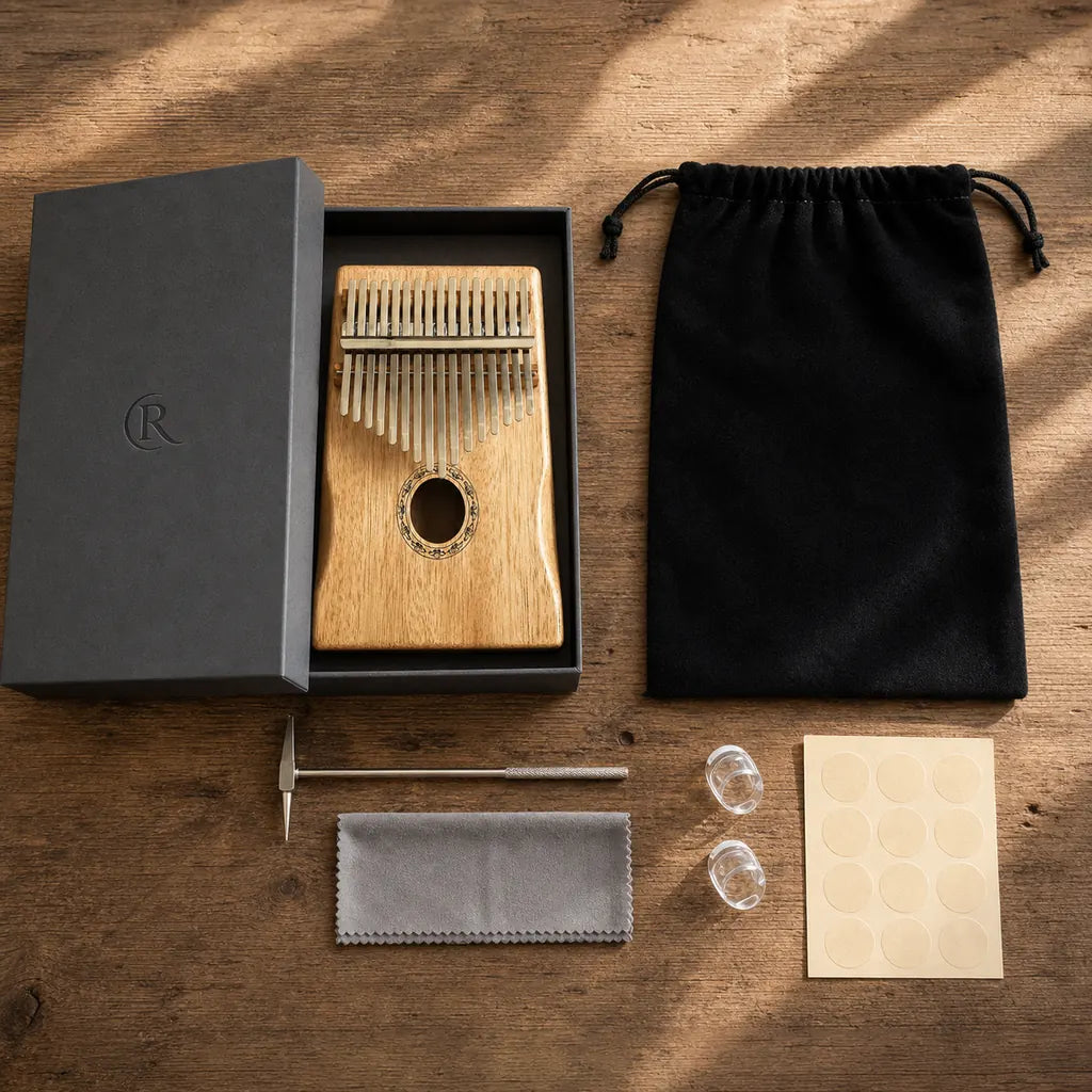 Kalimba 17 Keys - Mahogany with Resonance Chamber