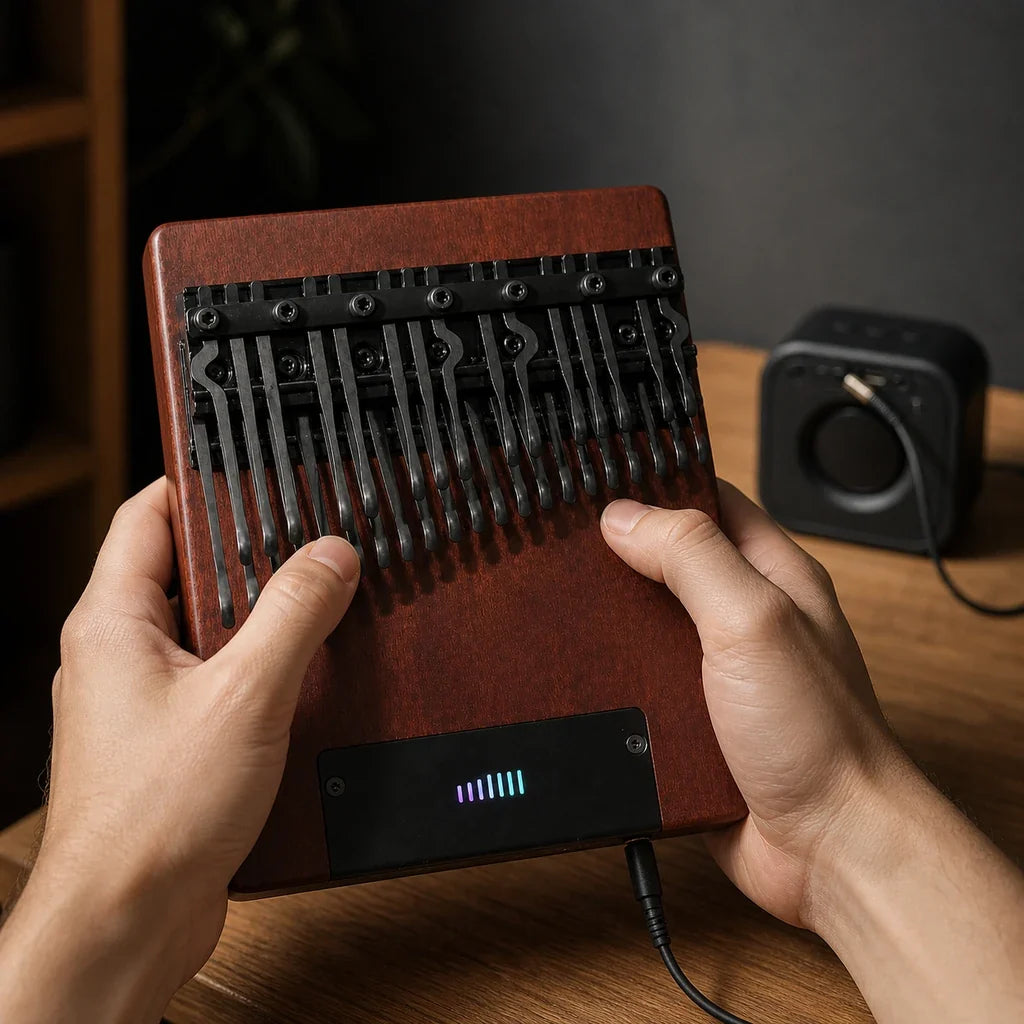Kalimba 36 Keys - Sapele, Pickup and Battery