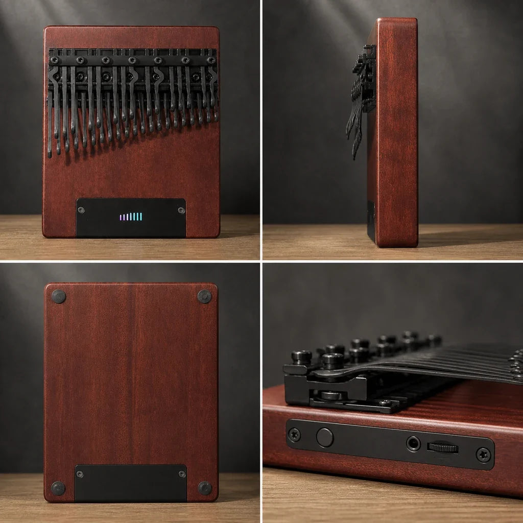 Kalimba 36 Keys - Sapele, Pickup and Battery
