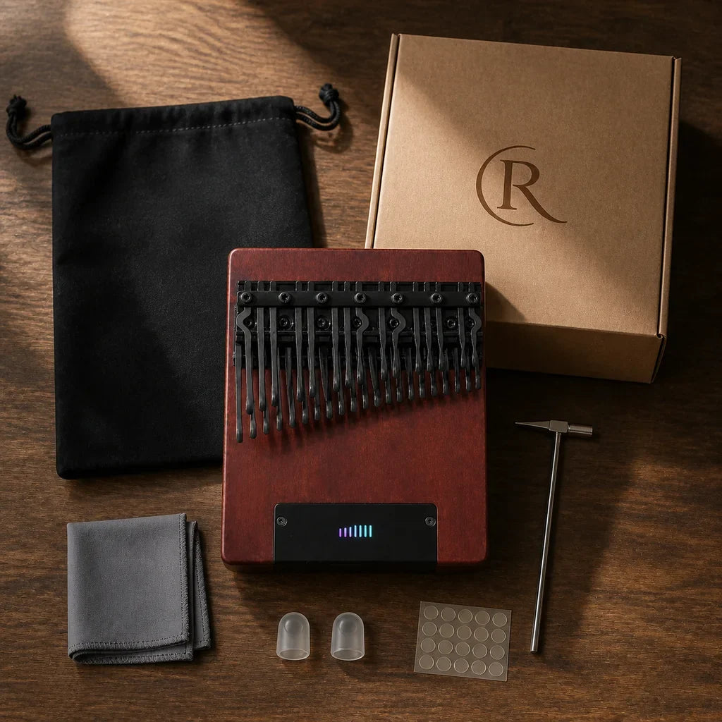 Kalimba 36 Keys - Sapele, Pickup and Battery