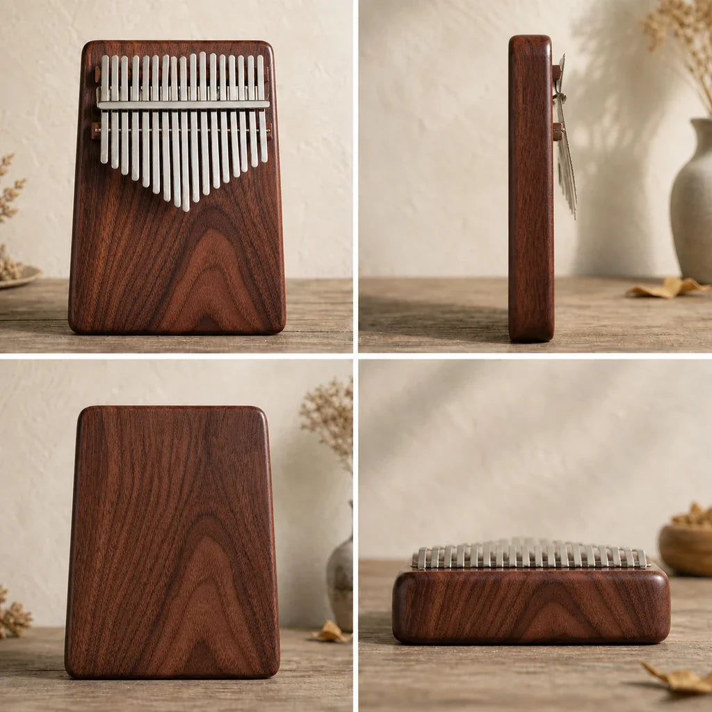 Kalimba 17 Keys - Black Walnut, Handcrafted