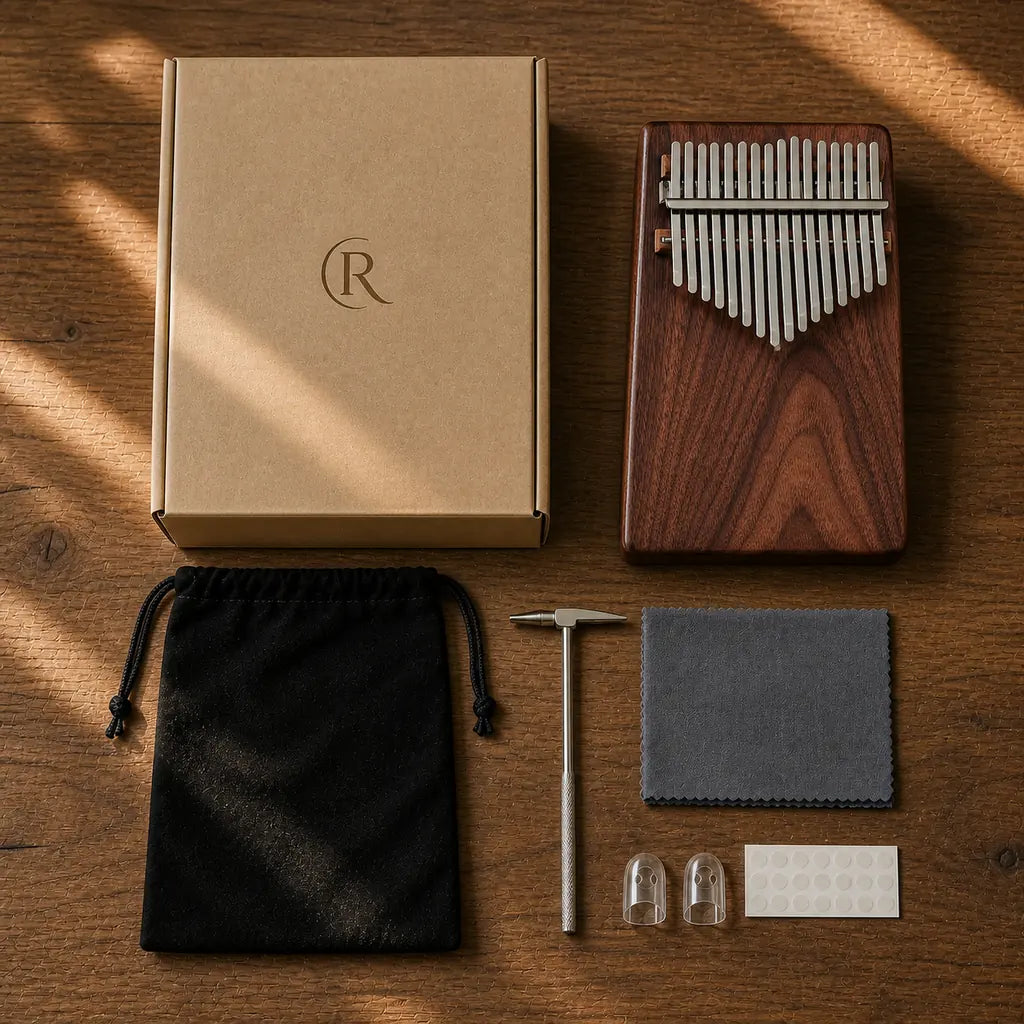 Kalimba 17 Keys - Black Walnut, Handcrafted