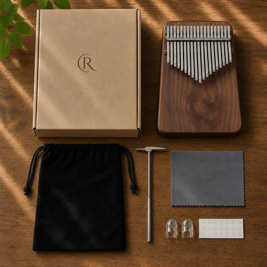 Kalimba 21 Keys - Black Walnut, Professional
