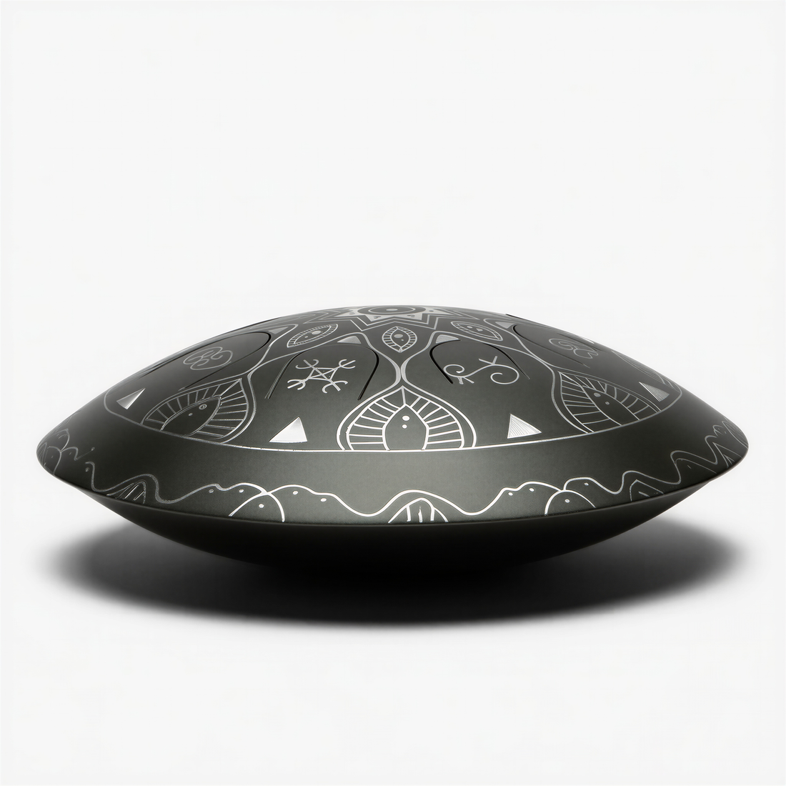 Steel Tongue Drum Enigma 8 Notes - Black, Stainless Steel