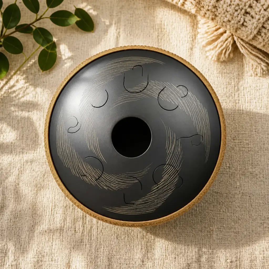 Steel Tongue Drum Enigma 8 Notes - Nitrided Steel, Engraved