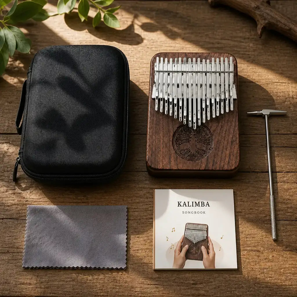 Kalimba 34 Keys - Solid Walnut, Double Row
