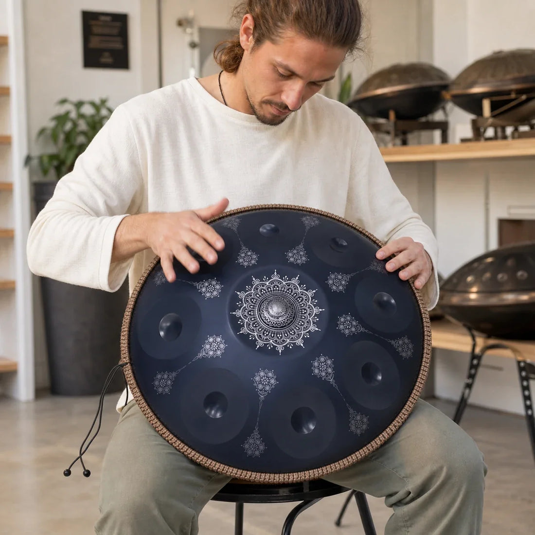 Handpan C Major 9-12 Notes - Stainless Steel, Engraved