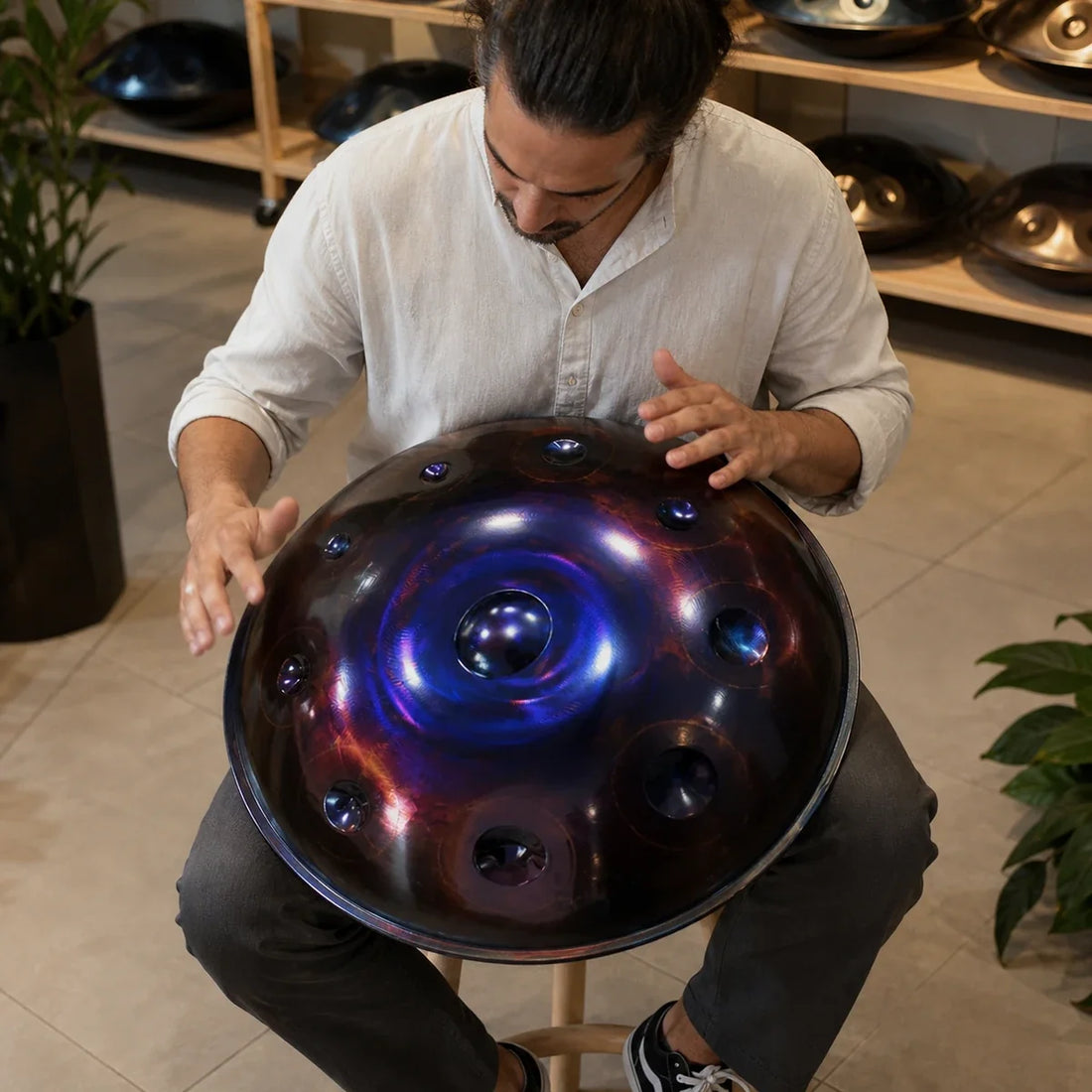 Handpan Kurd or Celtic D Minor 10 Notes - 4 Colours