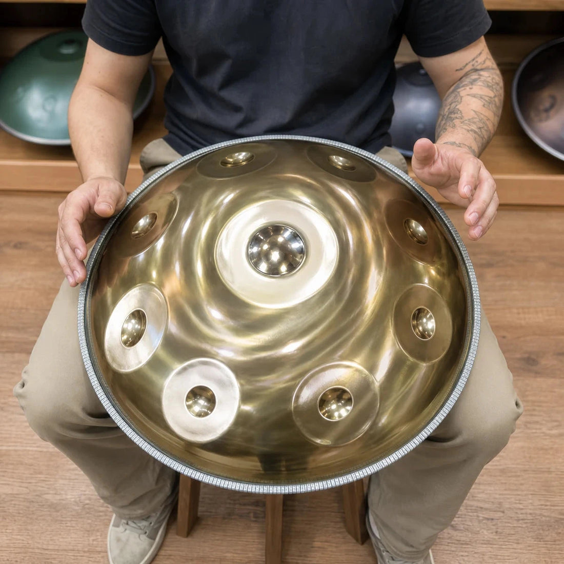 Handpan Celtic D Minor 9 Notes - Stainless Steel