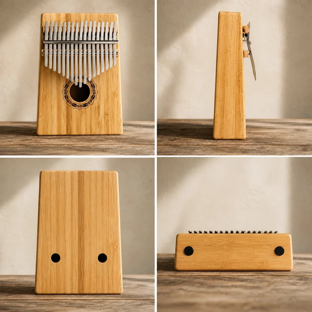 Kalimba 17 Keys - Bamboo, Solid Hollow Body
