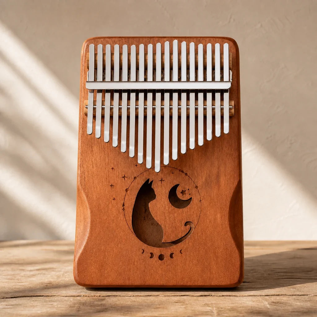 Kalimba 17 Keys - Mahogany, Starry Sky Design