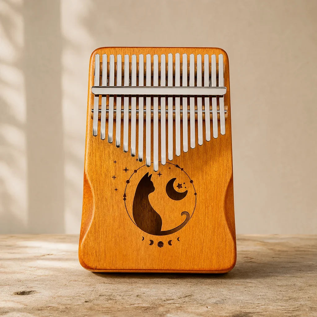 Kalimba 17 Keys - Mahogany, Starry Sky Design