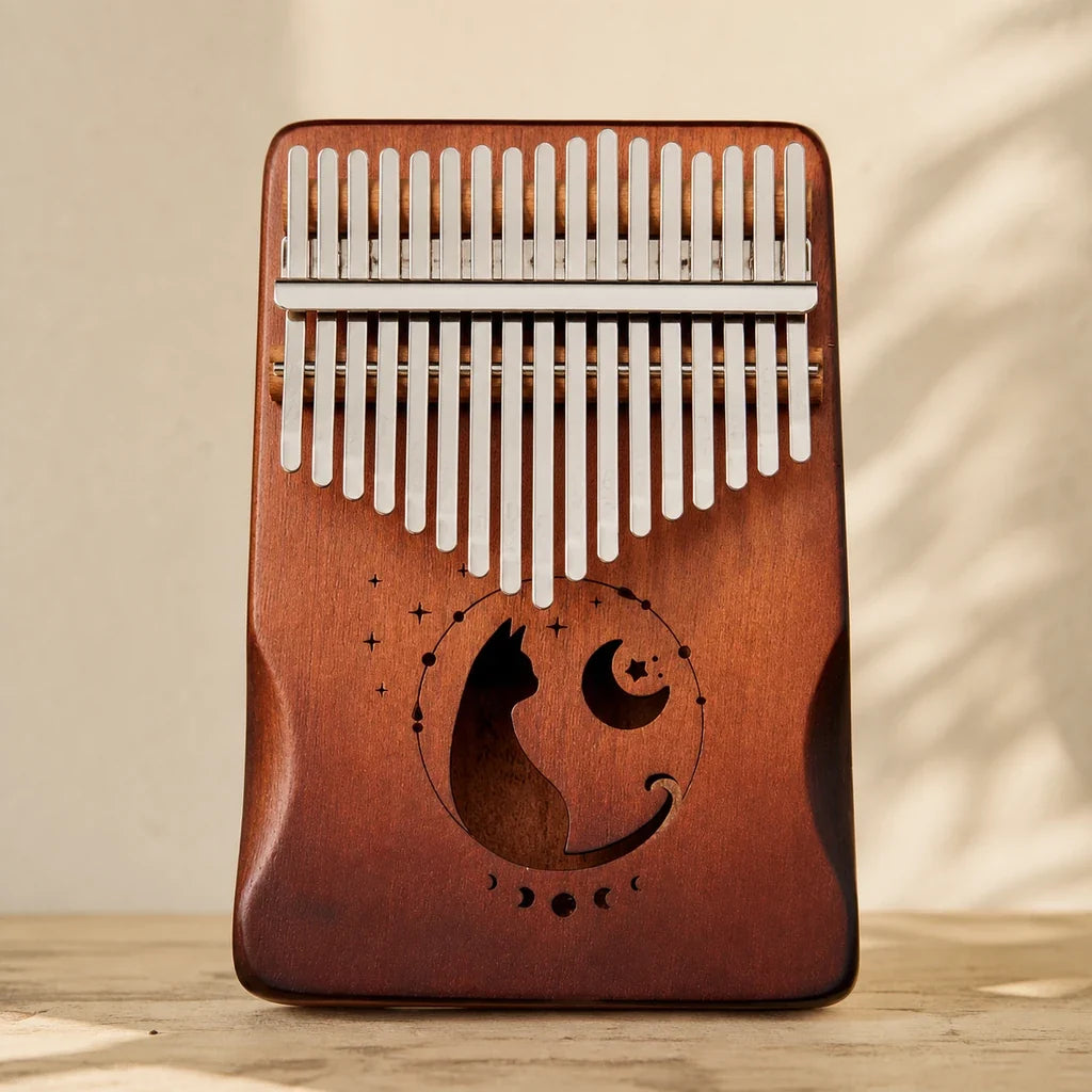Kalimba 17 Keys - Mahogany, Starry Sky Design