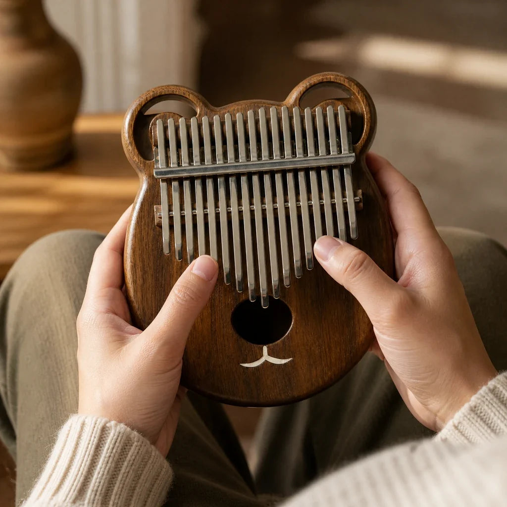Kalimba 17 Keys - Walnut, Large Hollow Body