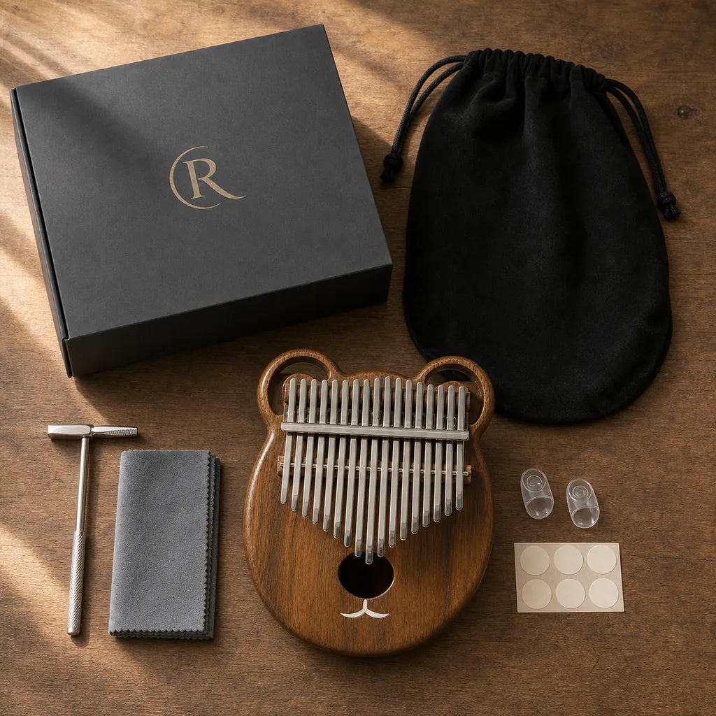 Kalimba 17 Keys - Walnut, Large Hollow Body