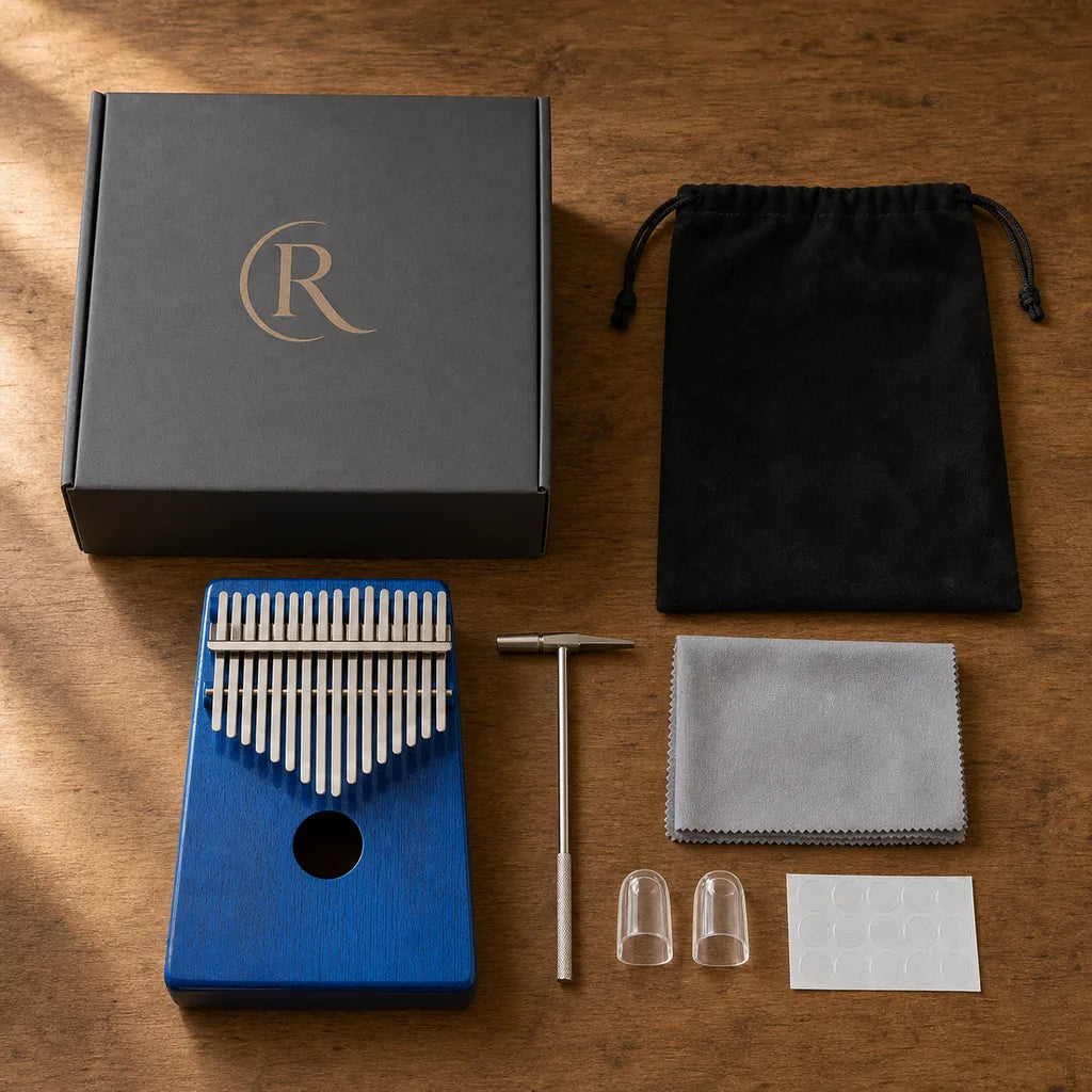 Mbira 17 Keys - Mahogany, Dark Blue