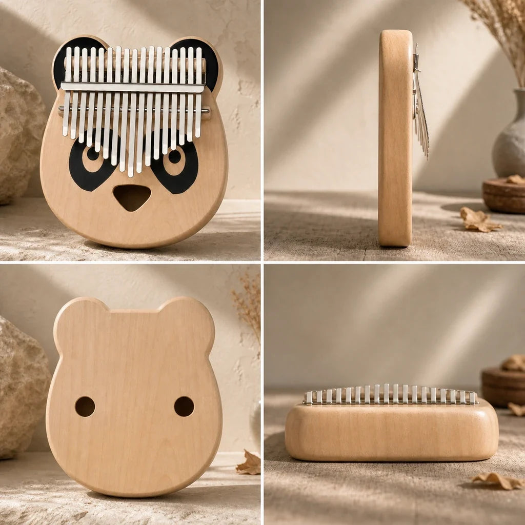 Kalimba 17 Keys - Maple, Panda Shape