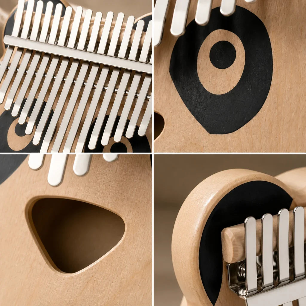 Kalimba 17 Keys - Maple, Panda Shape