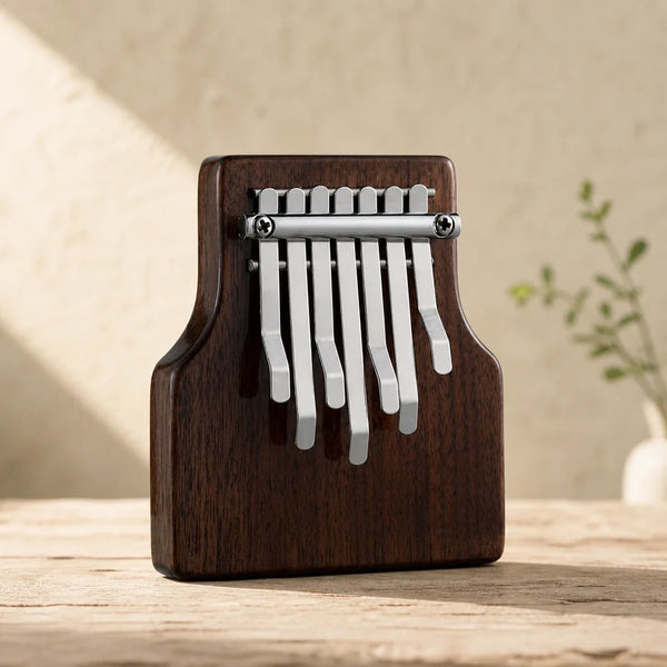 Kalimba 7 Keys - Black Walnut, For Children From 3