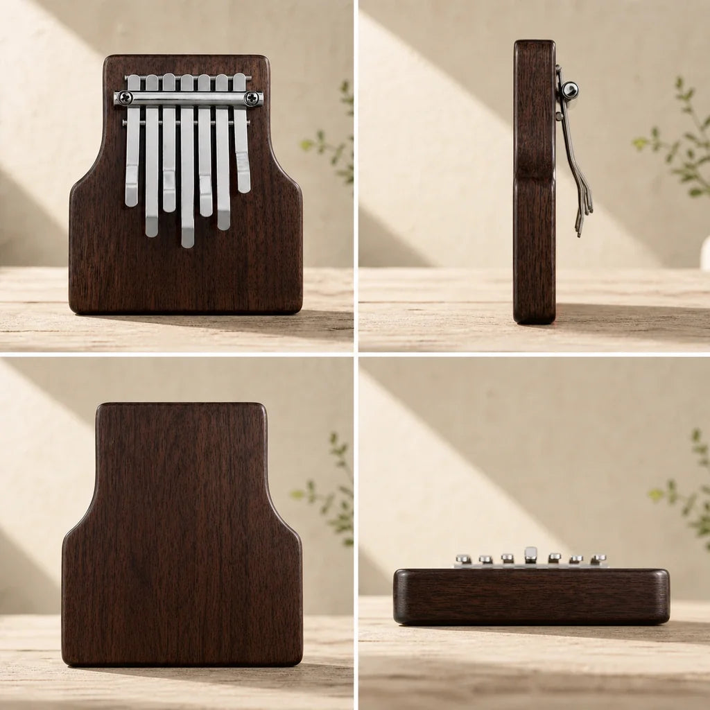 Kalimba 7 Keys - Black Walnut, For Children From 3