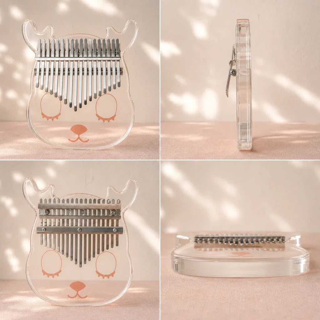 Kalimba 17 or 21 Keys - Acrylic, Transparent