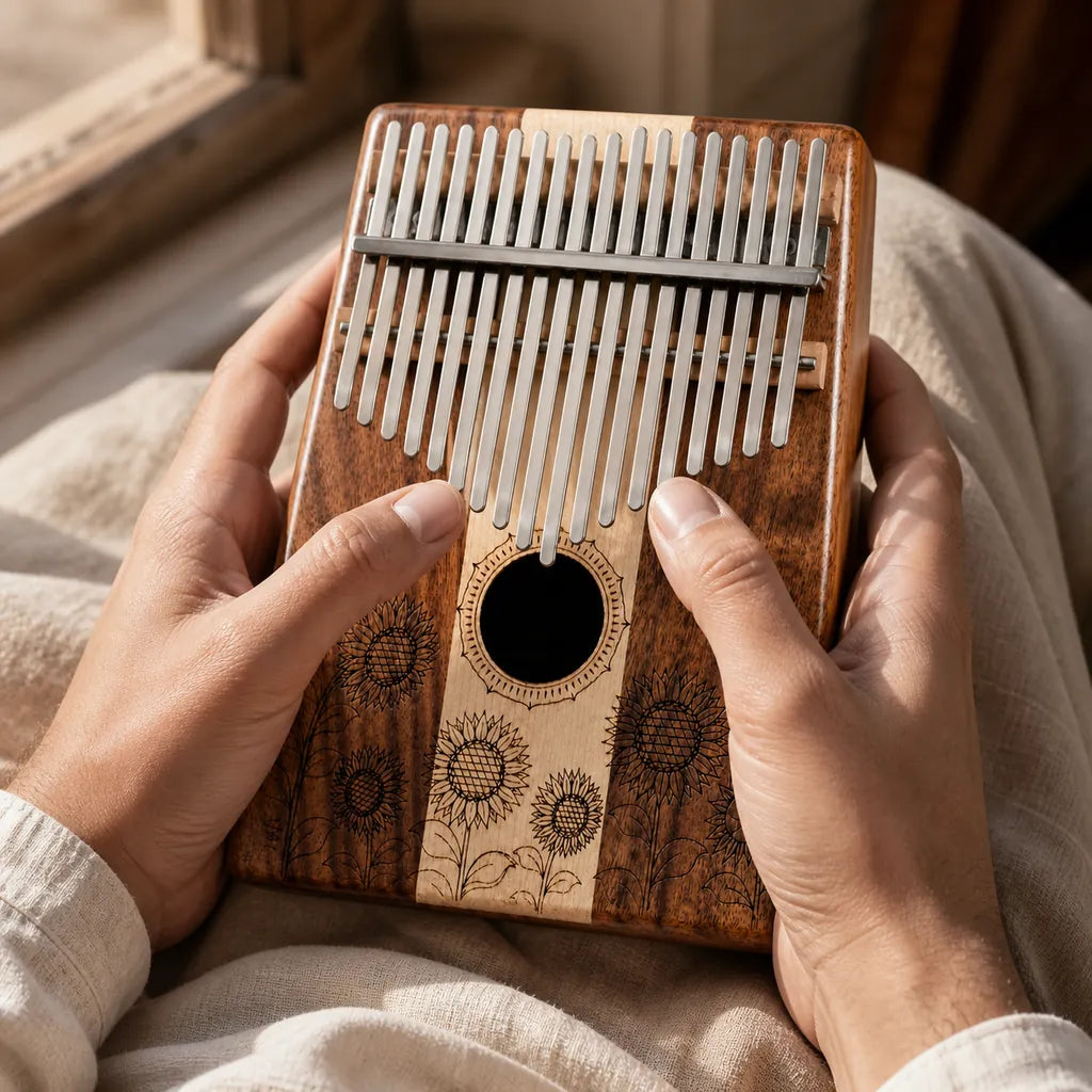 Kalimba 17 Keys - Acacia and Maple, Mbira Style