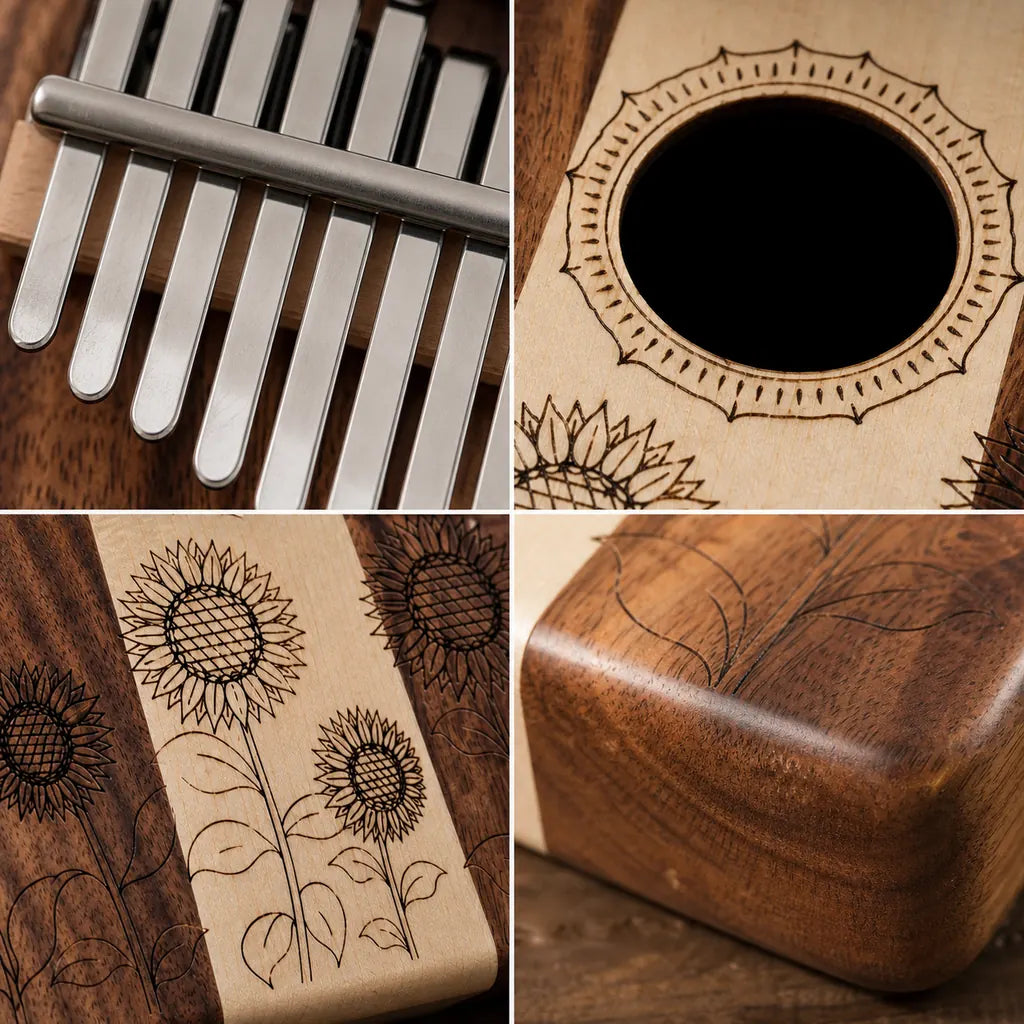 Kalimba 17 Keys - Acacia and Maple, Mbira Style