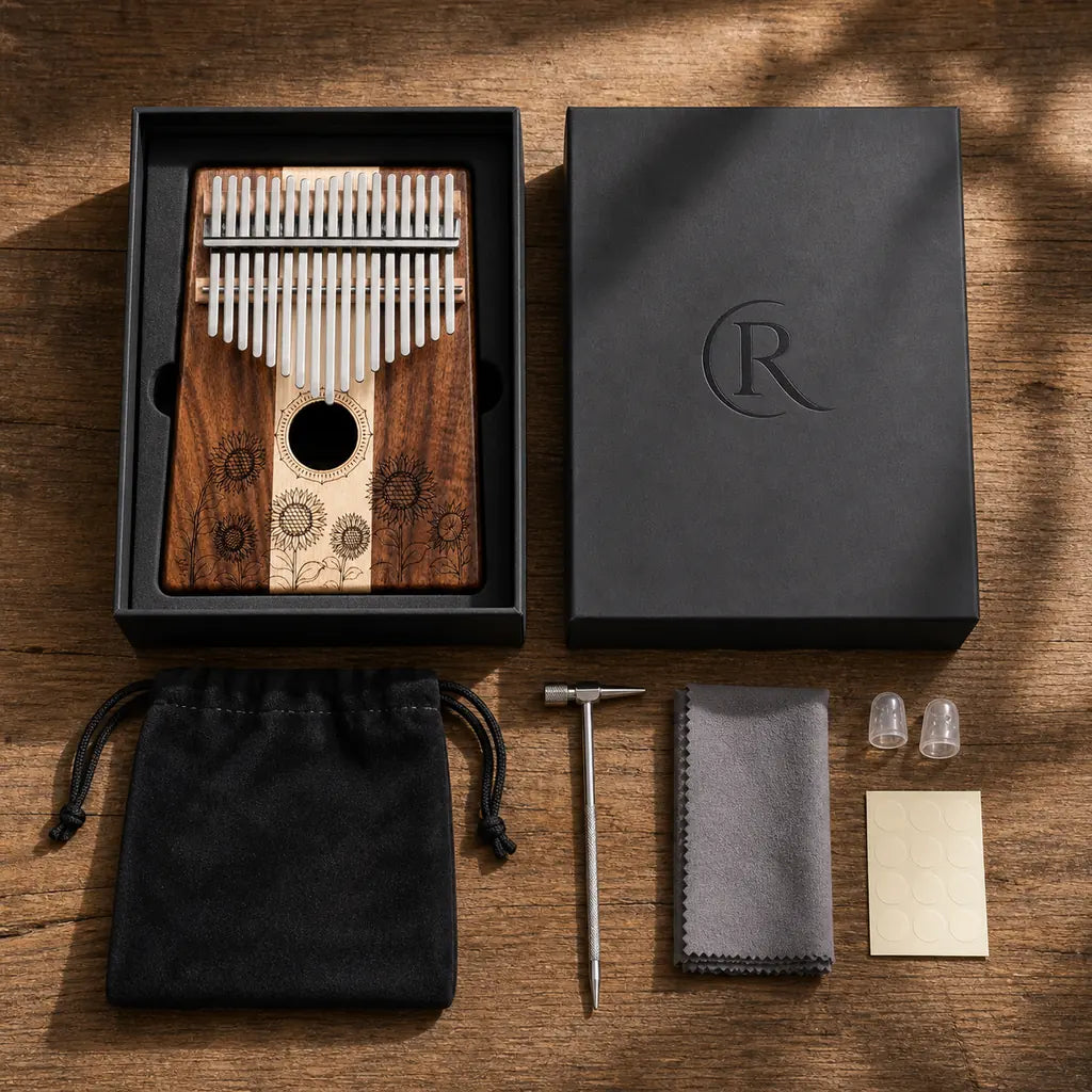Kalimba 17 Keys - Acacia and Maple, Mbira Style