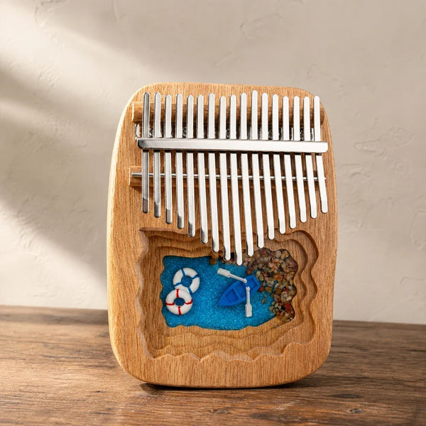 Mbira 17 Keys - Mahogany and Epoxy, 5 Motifs