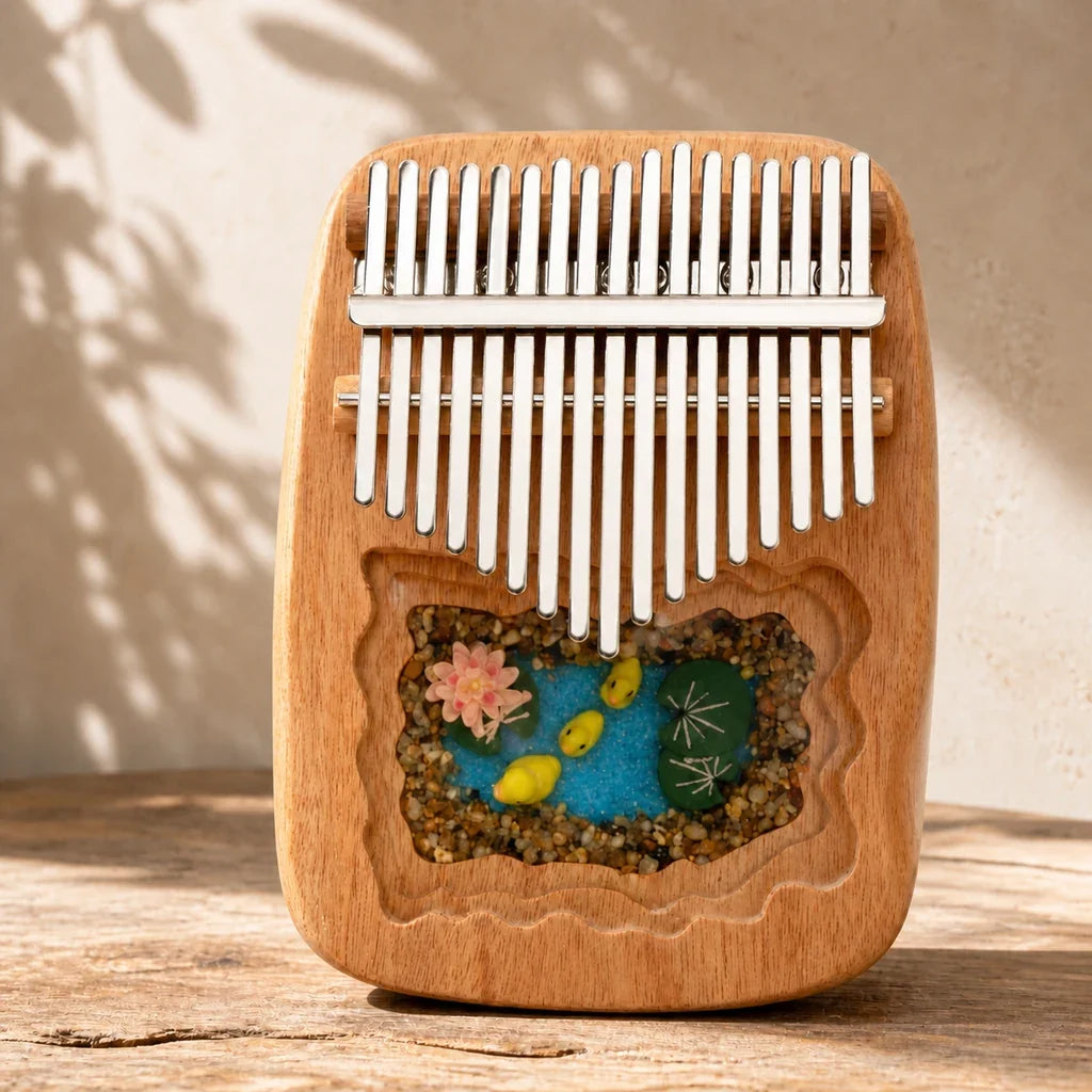 Mbira 17 Keys - Mahogany and Epoxy, 5 Motifs