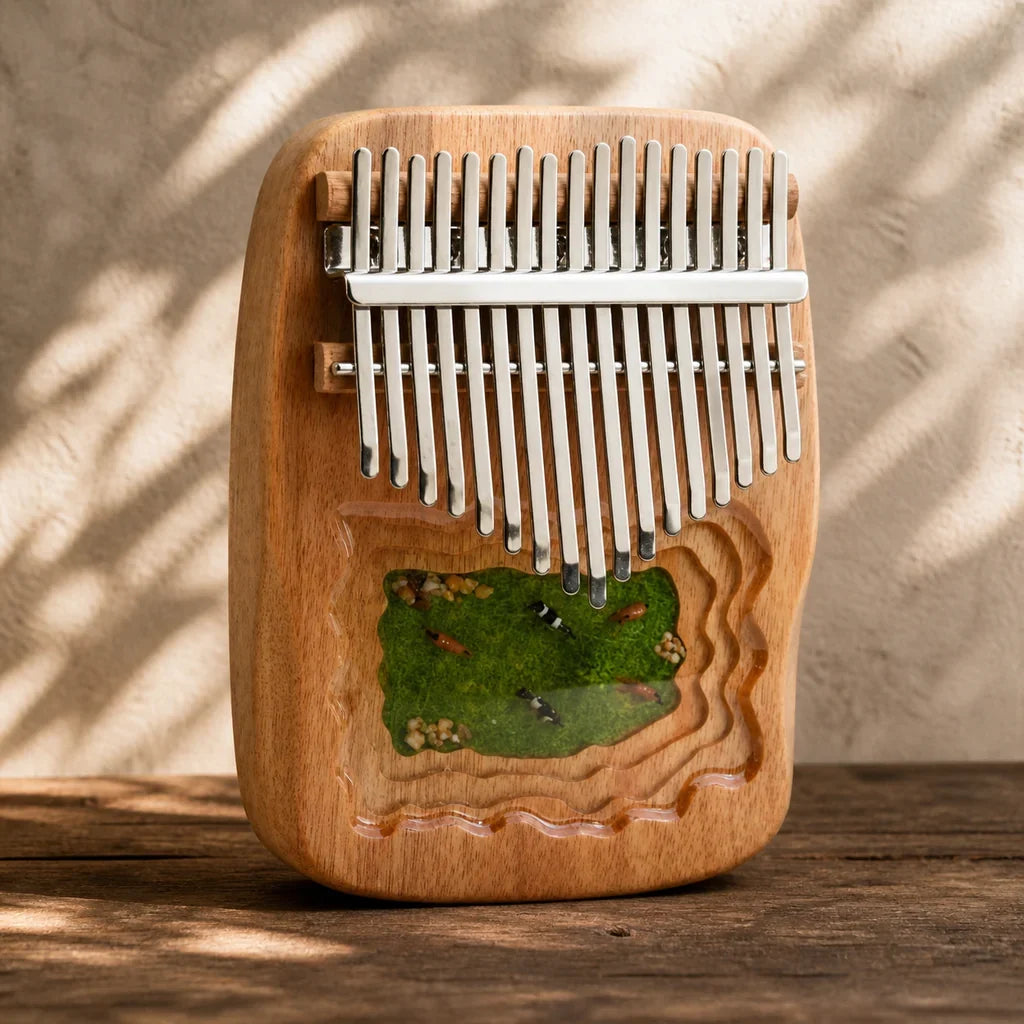 Mbira 17 Keys - Mahogany and Epoxy, 5 Motifs