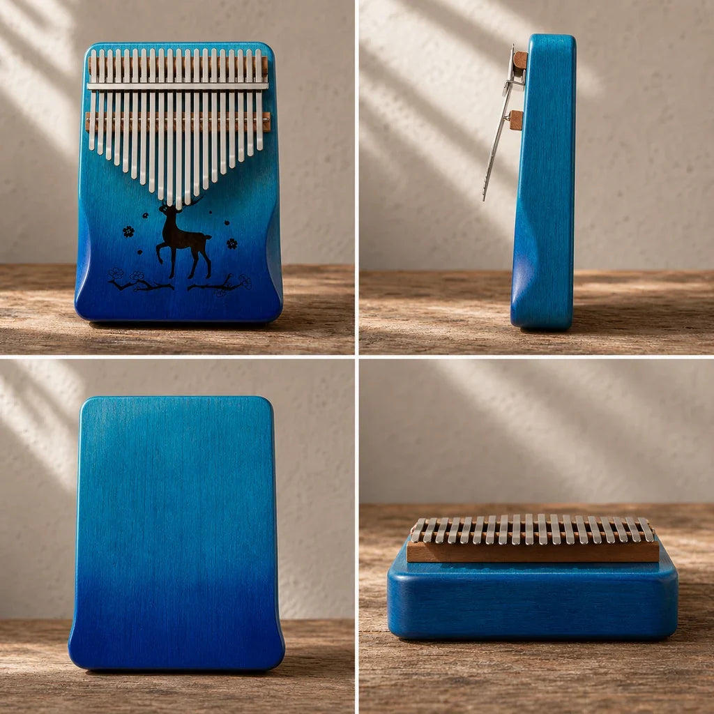 Kalimba 21 Keys - Mahogany Deluxe, Deer Motif