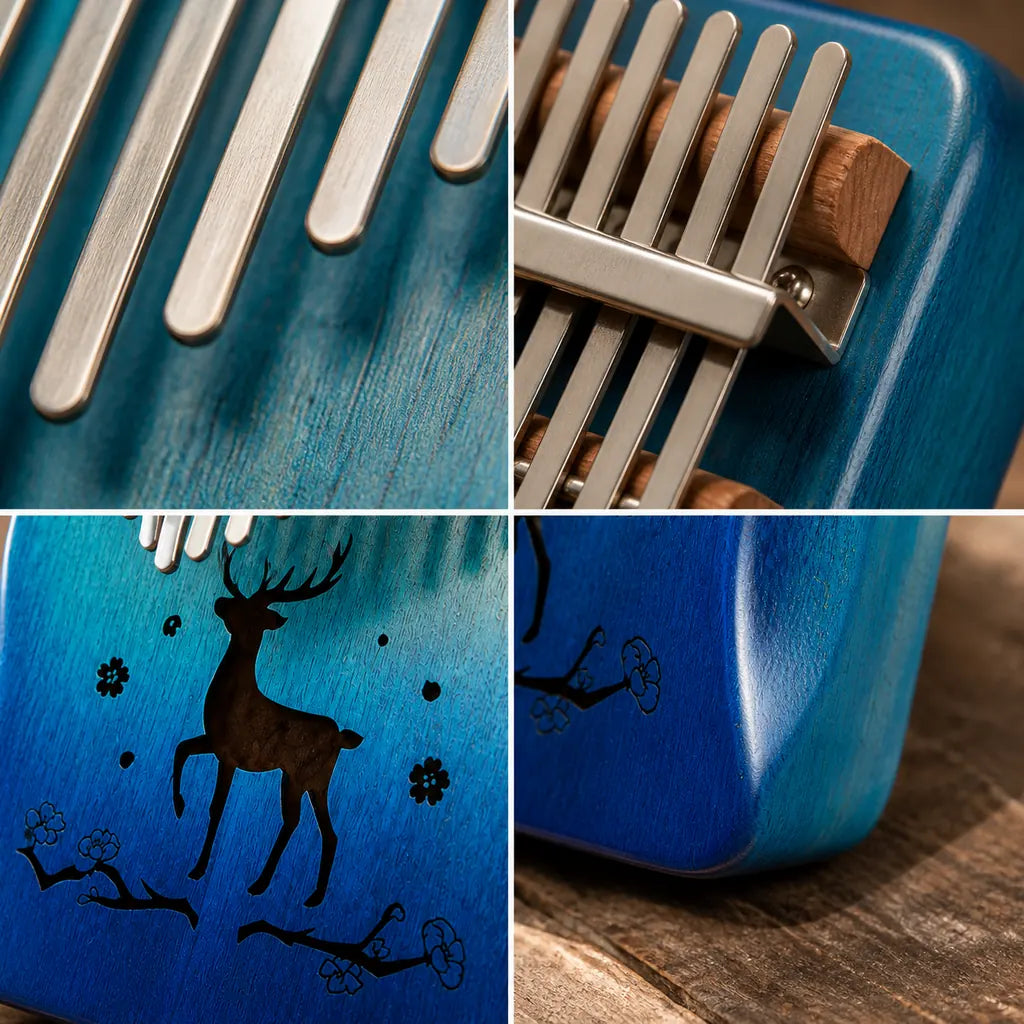 Kalimba 21 Keys - Mahogany Deluxe, Deer Motif