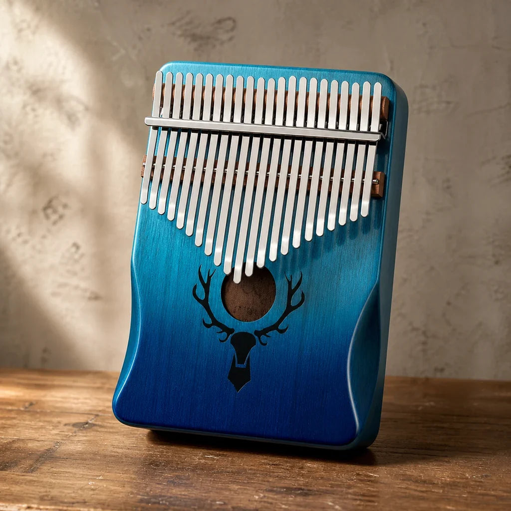 Kalimba 21 Keys - Mahogany Deluxe, Deer Motif