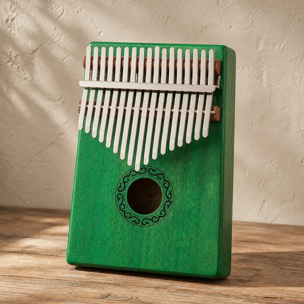 Kalimba 17 Keys - Mahogany, Green