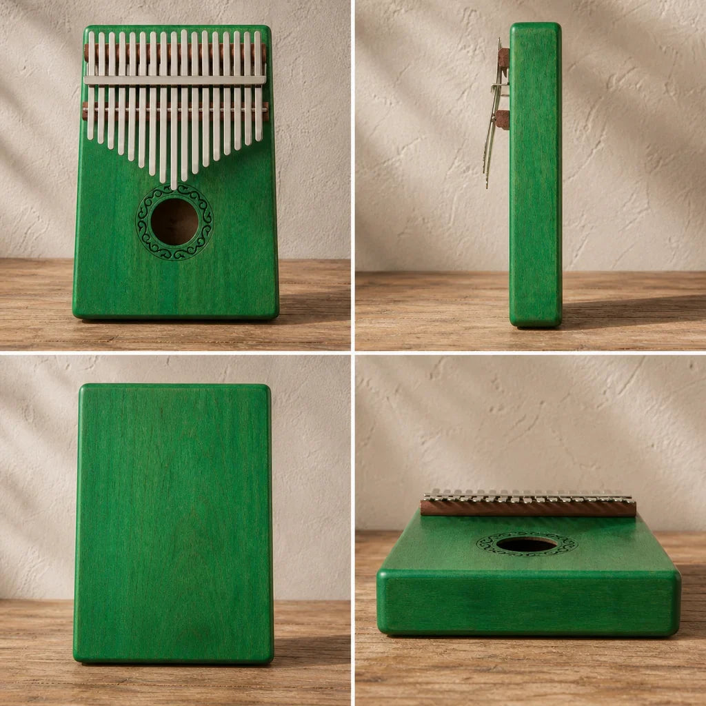 Kalimba 17 Keys - Mahogany, Green