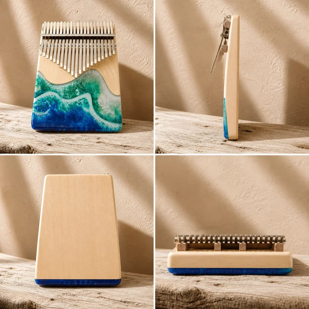 Kalimba 17 or 21 Keys - Beech and Epoxy Resin