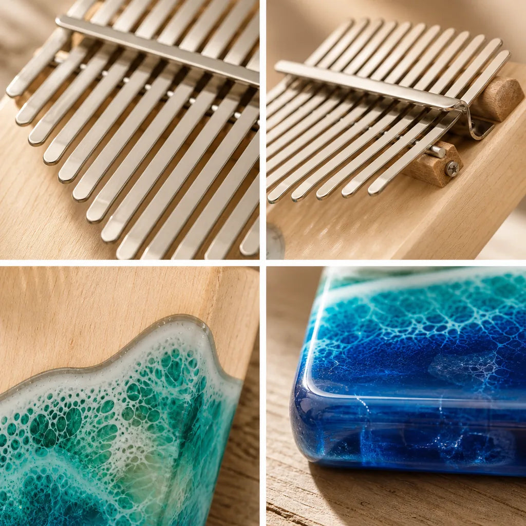 Kalimba 17 or 21 Keys - Beech and Epoxy Resin