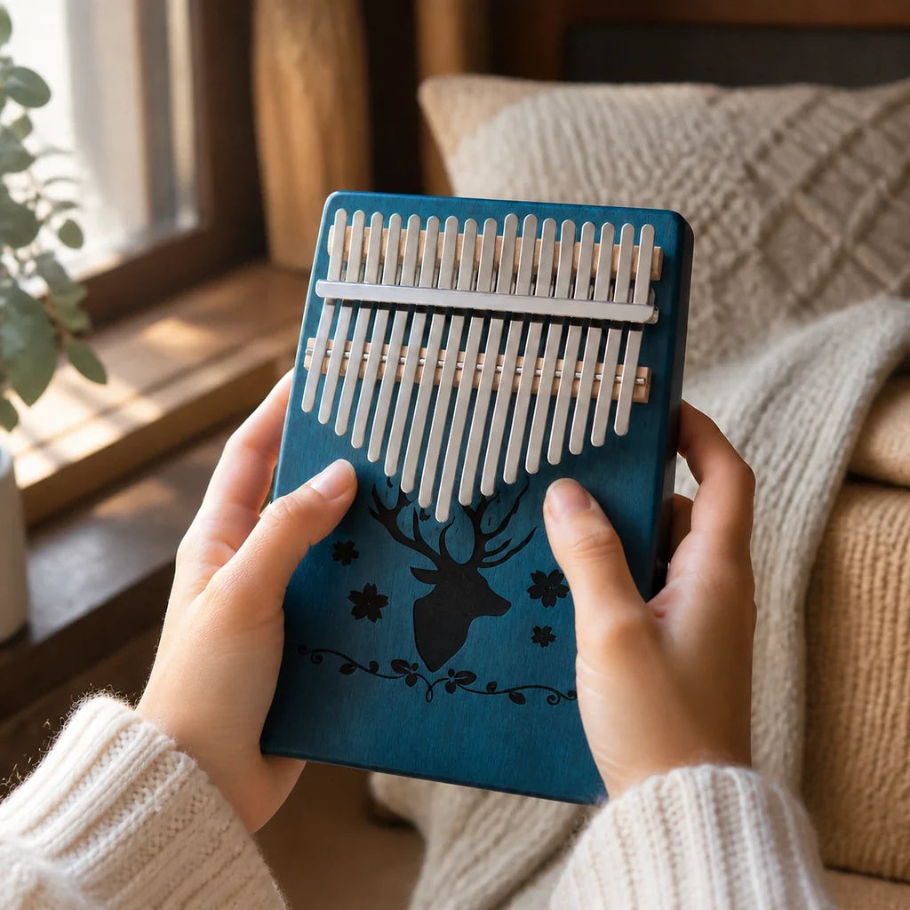Kalimba 17 Keys - Mahogany, Deer Sound Hole