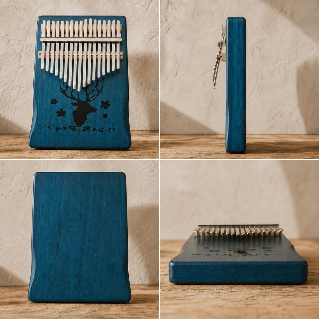 Kalimba 17 Keys - Mahogany, Deer Sound Hole