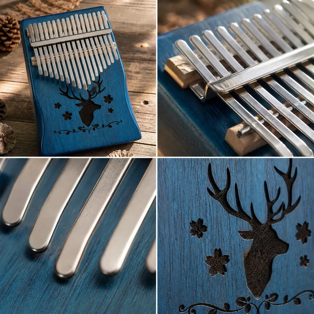 Kalimba 17 Keys - Mahogany, Deer Sound Hole