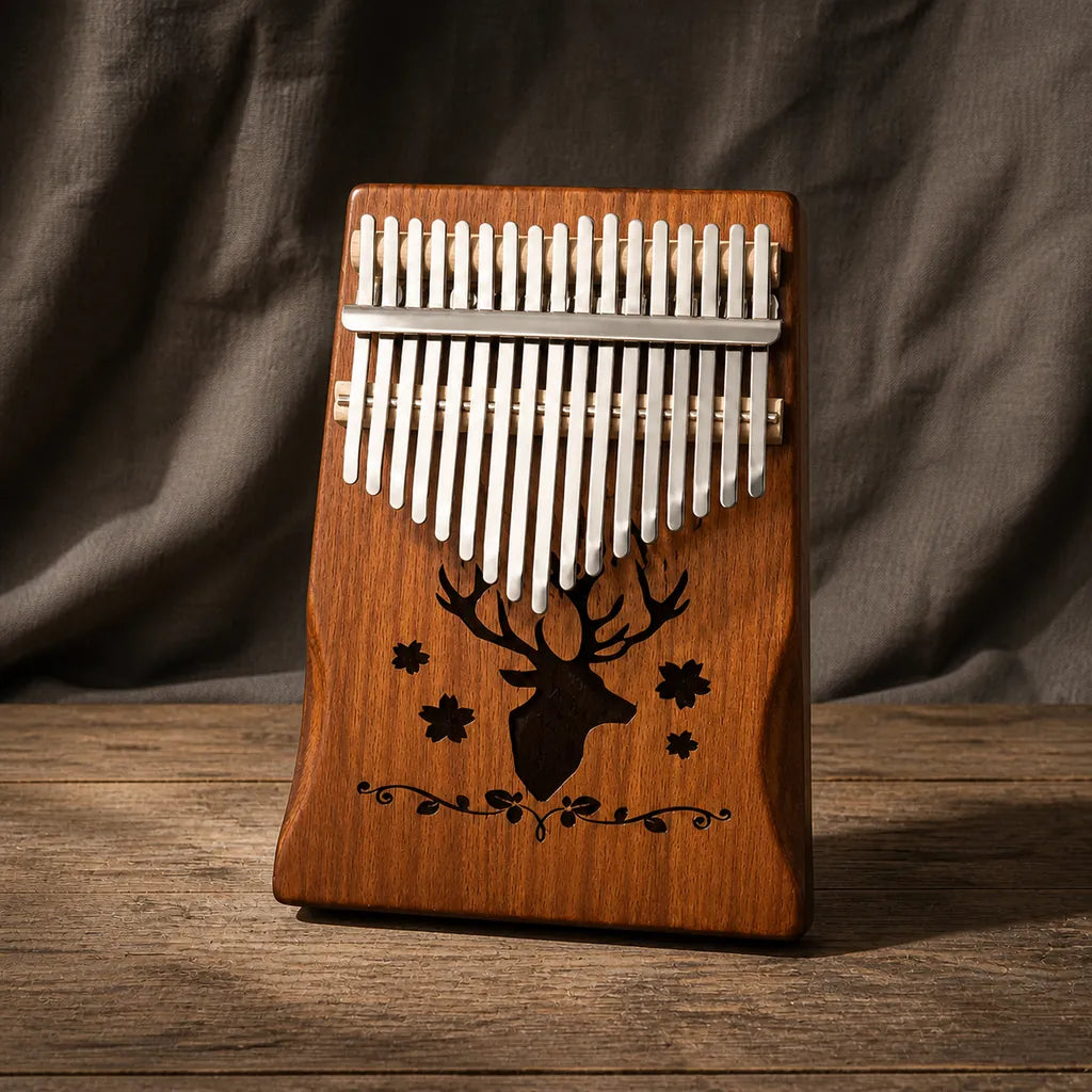 Kalimba 17 Keys - Mahogany, Deer Sound Hole
