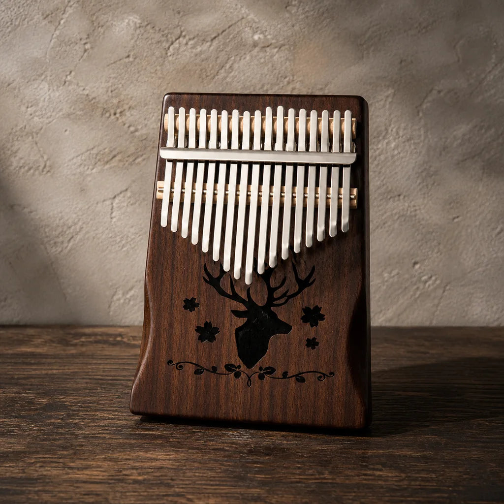 Kalimba 17 Keys - Mahogany, Deer Sound Hole