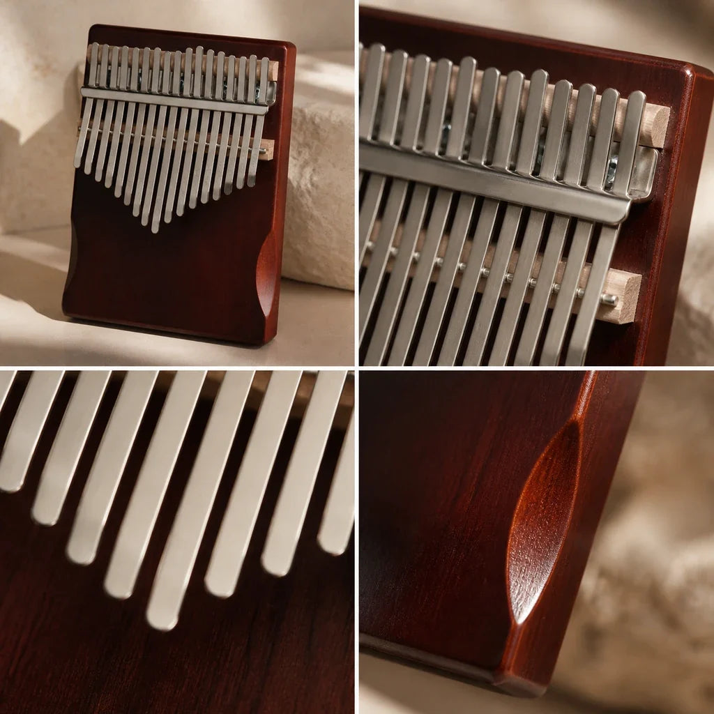 Kalimba 17 Keys - Mahogany, Flat Board Design