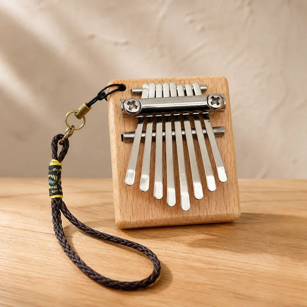 Kalimba 8 Keys - Walnut, Mini, 6 x 5 cm