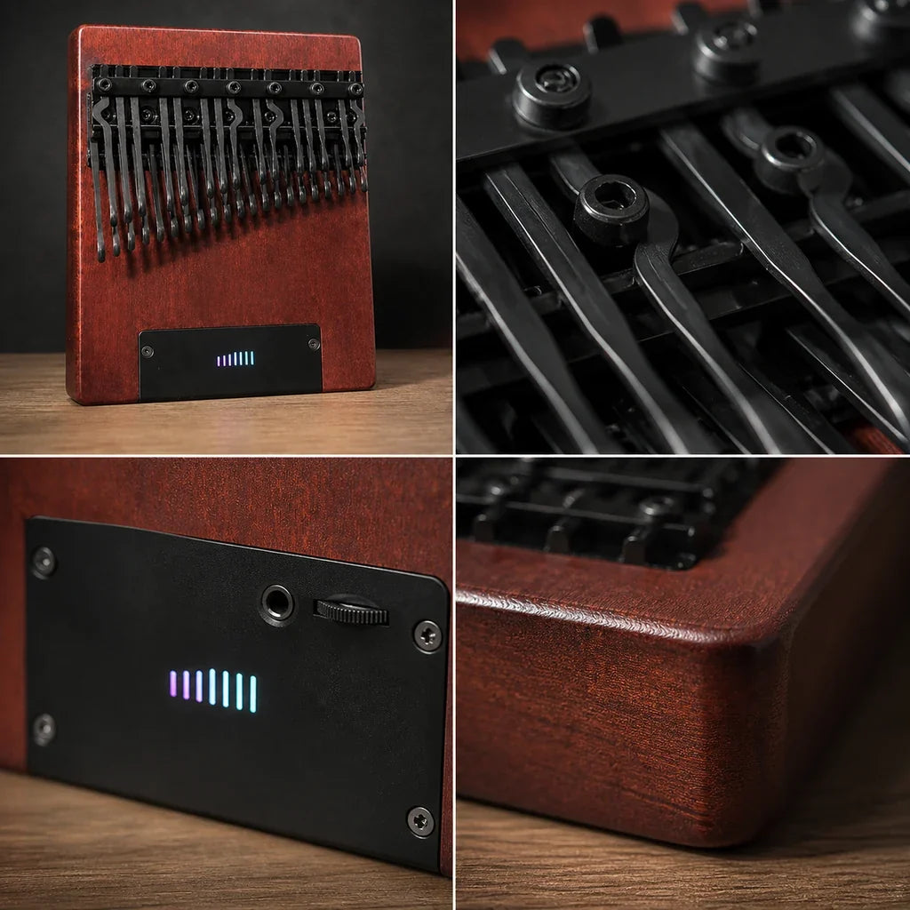 Kalimba 36 Keys - Sapele, Pickup and Battery