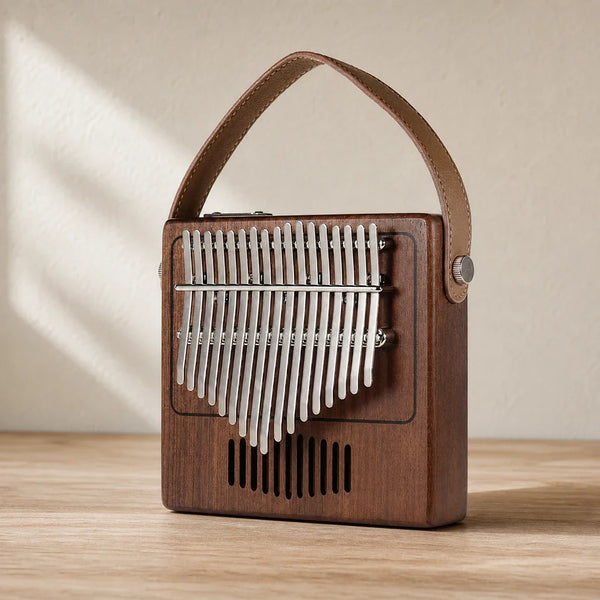 Kalimba 17 Keys - Mahogany, Sanza Style Wah-Wah