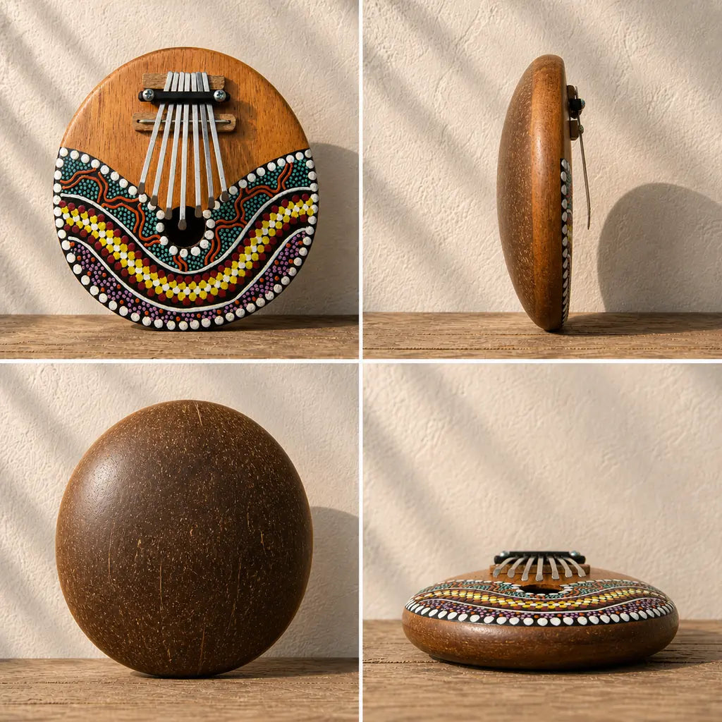 Kalimba 7 Keys - Coconut Shell Body