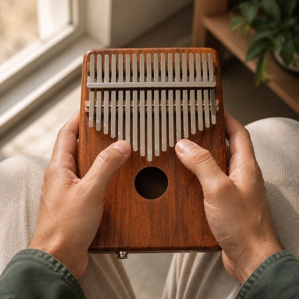 Kalimba 17 Keys - Acacia, Built-In Pickup
