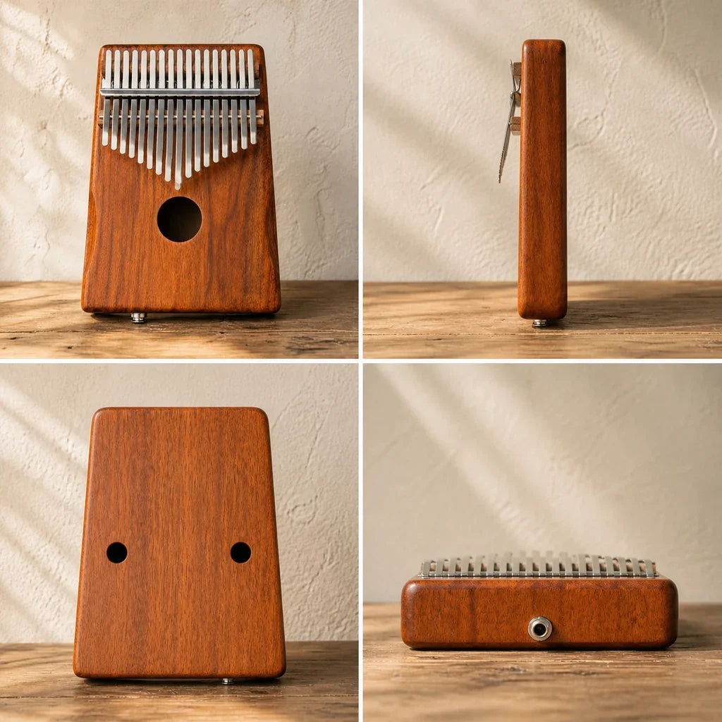 Kalimba 17 Keys - Acacia, Built-In Pickup